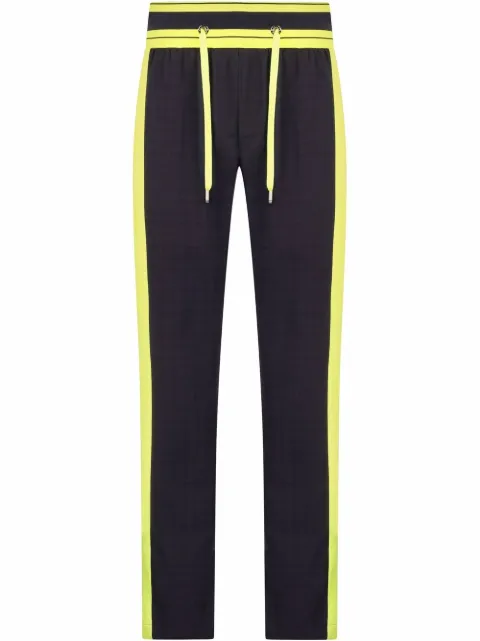 Dolce & Gabbana checked logo track pants Blue GV62ATGEZ18
