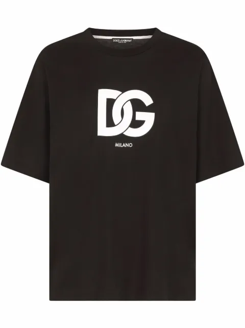 Dolce & Gabbana DG-logo cotton T-shirt Black G8OA3TFU7EQ