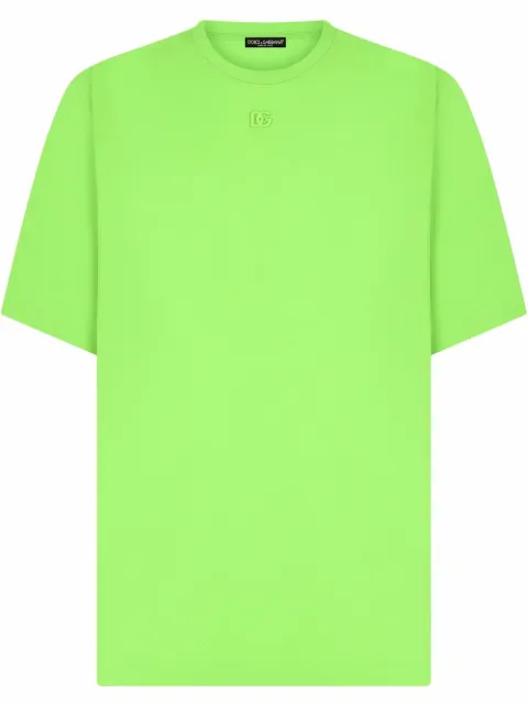 Dolce & Gabbana embroidered logo T-shirt Green G8NV9ZHU7LC