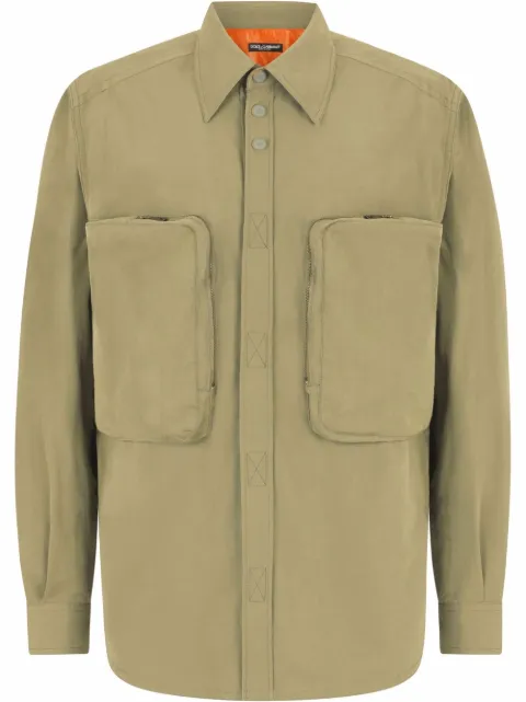 Dolce & Gabbana drawstring-waist shirt Green G5JF2TGEY12