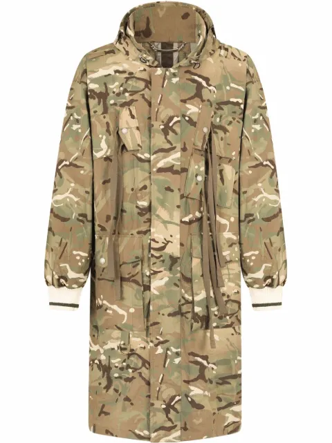 Dolce & Gabbana camouflage-print hooded jacket Brown G031ITFSSG6