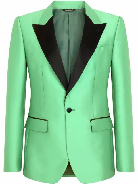 Dolce & Gabbana single-breasted two-piece suit Green GKKZMTFUSR7