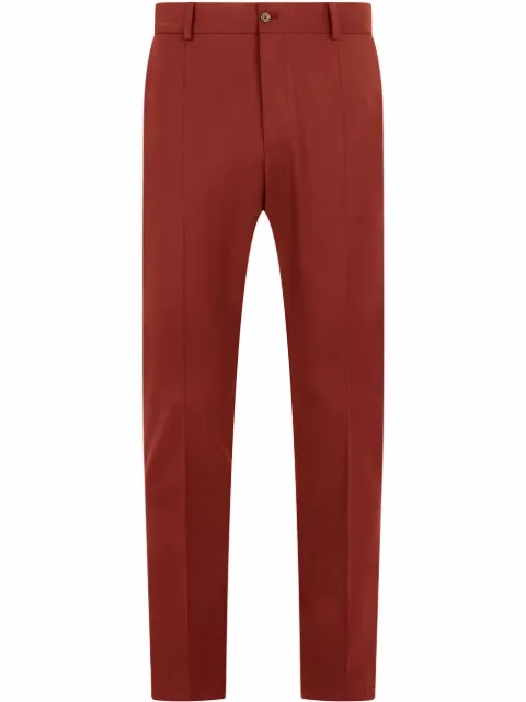 Dolce & Gabbana slim-cut stretch-wool trousers Red GWZ4HTFUBE7