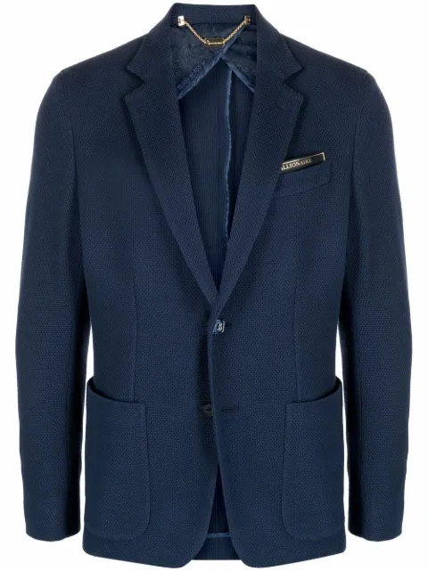 Billionaire tailored-fit single-breasted blazer Blue BABCMRF1460BTE004N