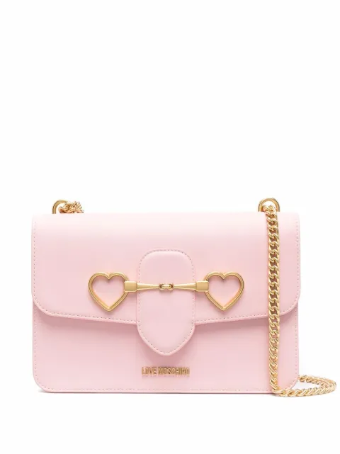 Love Moschino heart-detail shoulder bag Pink JC4075PP1ELC0