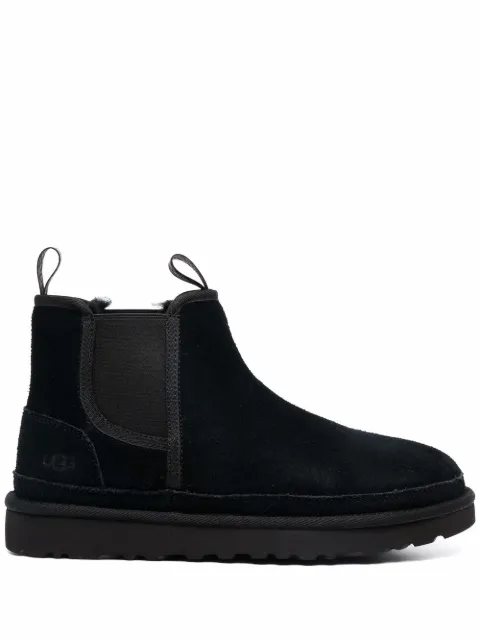 UGG debossed-logo shearling ankle boots Black 1121644
