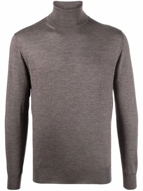 Cruciani roll-neck cashmere-silk jumper Brown CU487BDO1