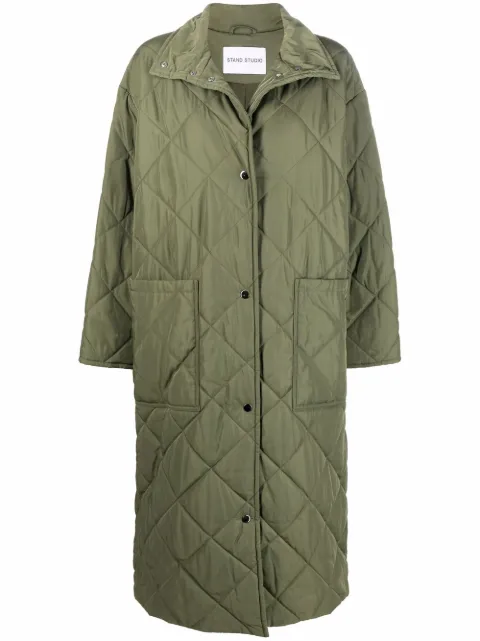 STAND STUDIO recycled polyester quilted coat Green 614438700