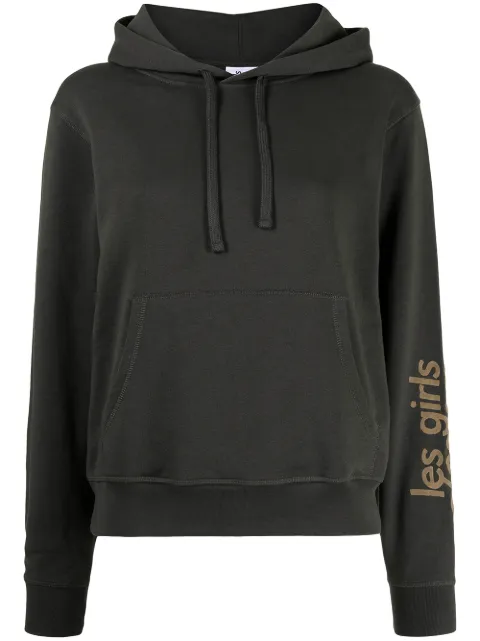 Les Girls Les Boys logo-print pullover hoodie Green ST209D0001