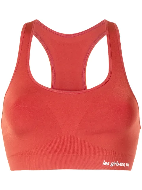 Les Girls Les Boys seamless cropped sports bra Red IA209B0002