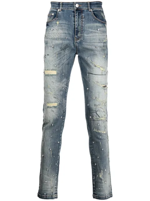 God's Masterful Children Shadow ripped jeans Blue GMC02BBJ02S