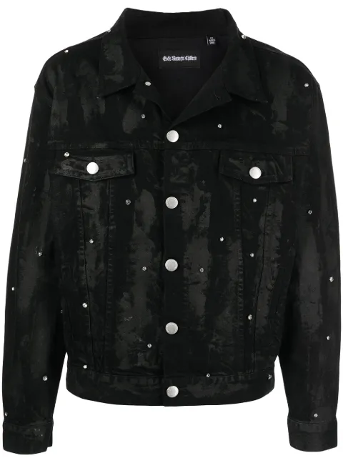 God's Masterful Children Harley embellished denim jacket Black GMC02BBX01