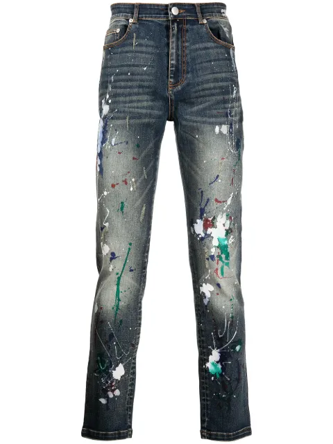 God's Masterful Children Artist hand-painted jeans Blue GMC02BBJ07