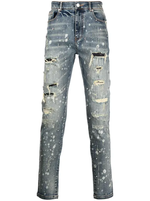 God's Masterful Children Billy the Kid ripped jeans Blue GMC02BBJ01S