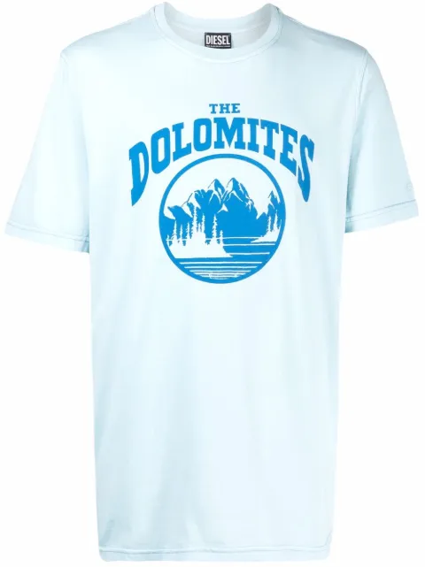 Diesel graphic-print short-sleeved T-shirt Blue A051500ASUB