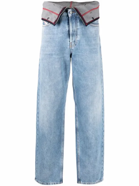 Diesel layer-detail tapered jeans Blue A0583809D28