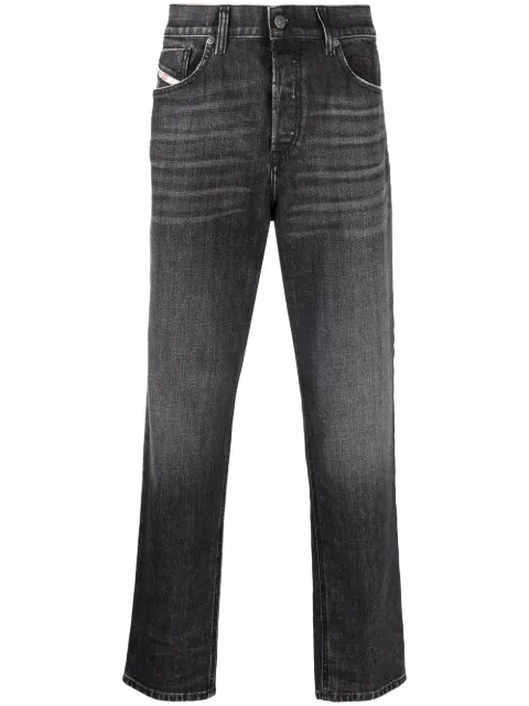 Diesel D-Fining tapered whisker jeans Black A0357109C75