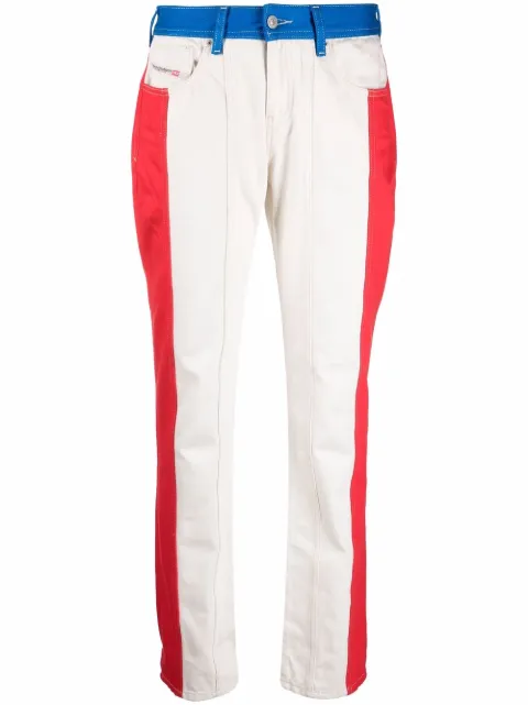 Diesel 2002 0eiar colour-blocked trousers Neutrals A055700EIAR