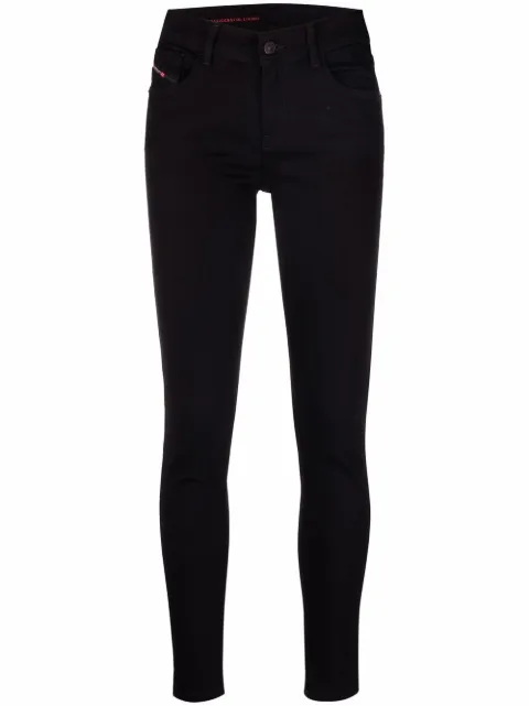 Diesel 2017 Slandy 069EF skinny jeans Black A04108069EF