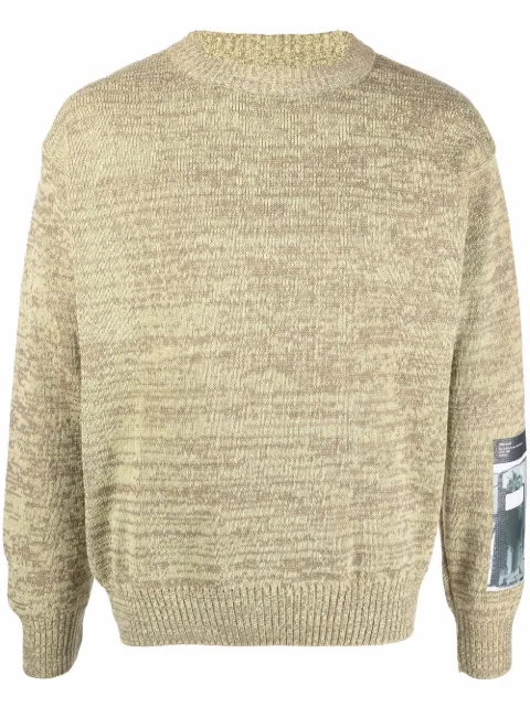 GR10K recycled knit jumper Green AW21GR7A1AKAL