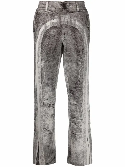 Diesel tromp l'oeil straight-leg jeans Grey A053700DLAC