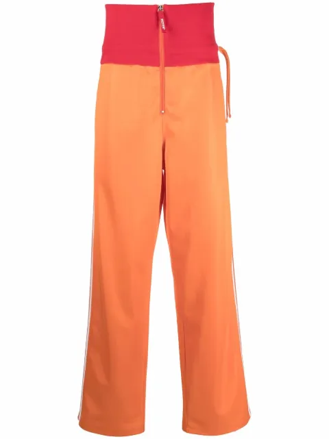 Diesel high-waisted straight-leg track pants Orange A054780IFAS