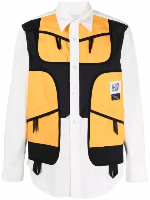 Fumito Ganryu Portable long-sleeve shirt White Fu6Sh05