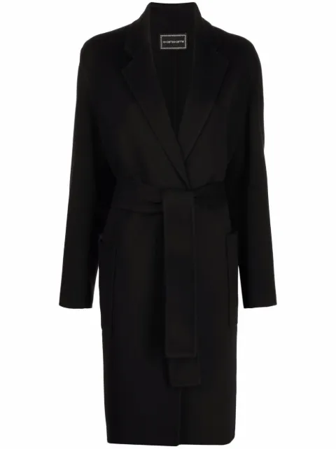 10 CORSO COMO belted single-breasted coat Black SSC0060TPN022