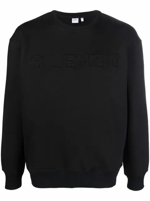 ASPESI logo-print crew neck sweatshirt Black AY20L676