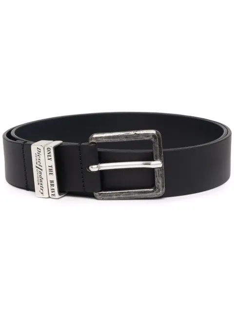 Diesel B-Guarantee-A leather belt Black X08532PR227