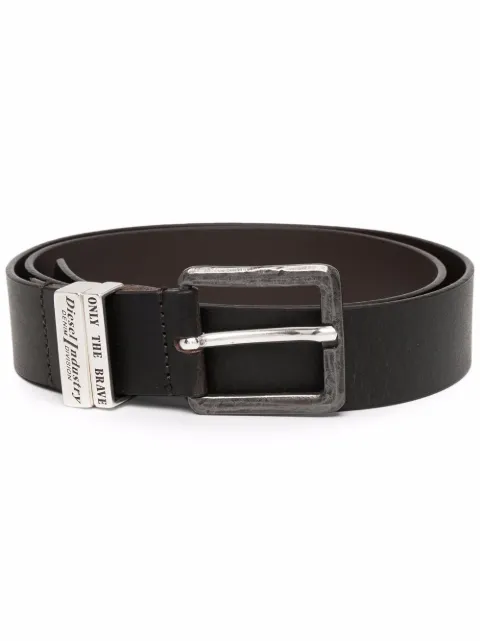 Diesel B-Guarantee-A leather belt Black X08532PR227