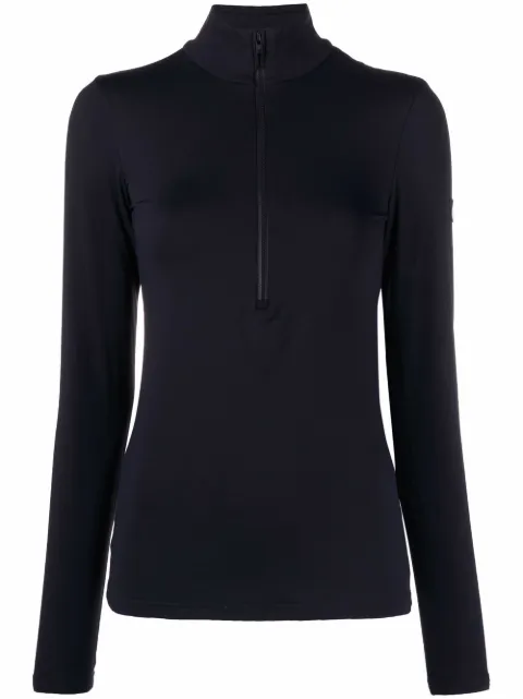 Fusalp logo-patch zip-fastening top Blue A1204