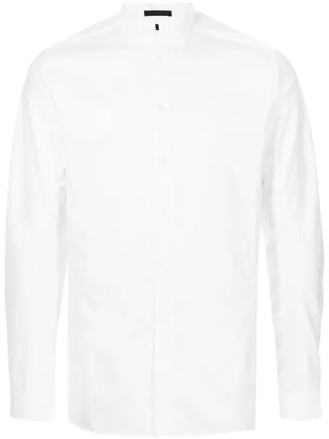 SHIATZY CHEN mandarin collar cotton shirt White 611371