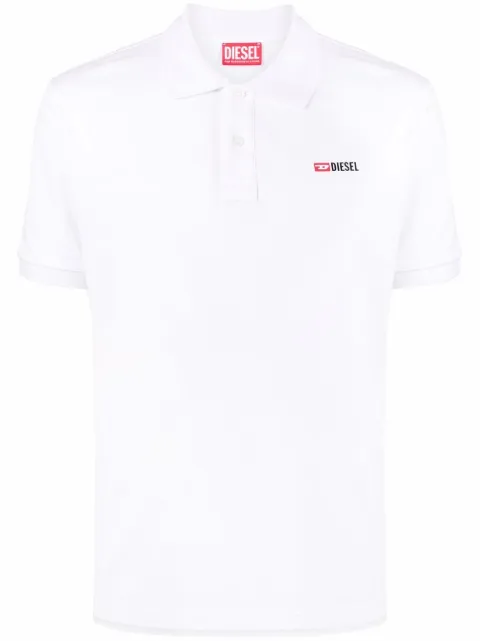 Diesel T-Smith-Div cotton polo shirt White A040870MXZA