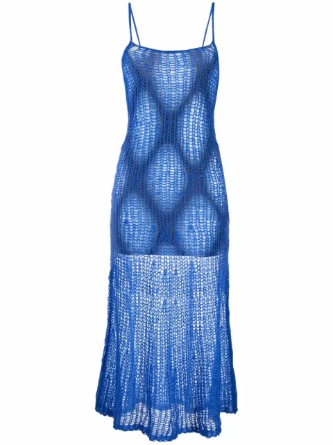 Diesel knitted flared dress Blue A057820JEAT