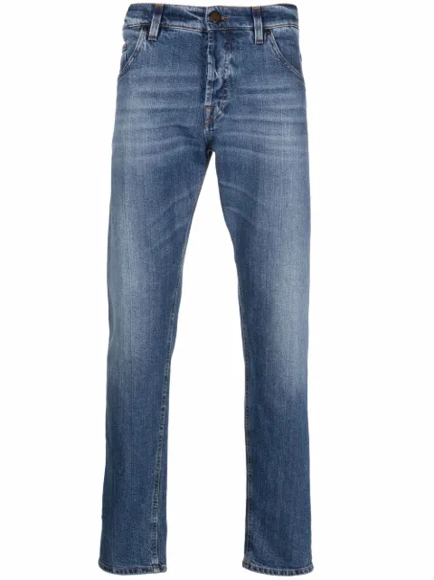 PT Torino fadded-effect straight-leg jeans Blue C5GJ05B20STYKU14