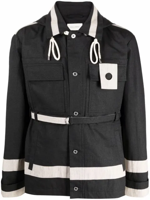 Craig Green panelled utility hooded jacket Black CGAW21CWOJKT06