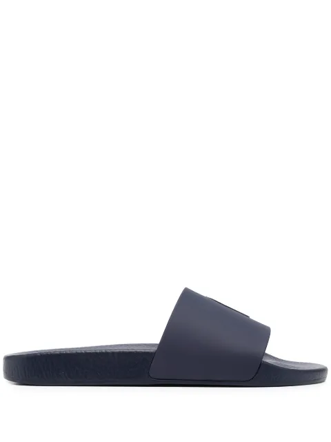 Polo Ralph Lauren logo-print slides Blue 809852071002