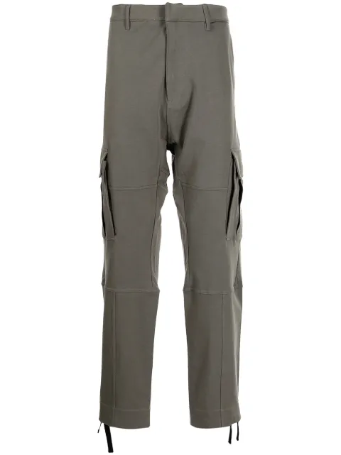 COUNTY OF MILAN strap-detail cargo pants Green CMCH030F21JER0015610
