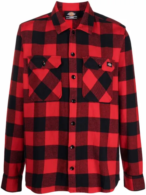 Dickies Construct checked cotton shirt Red DK0A4XDZ