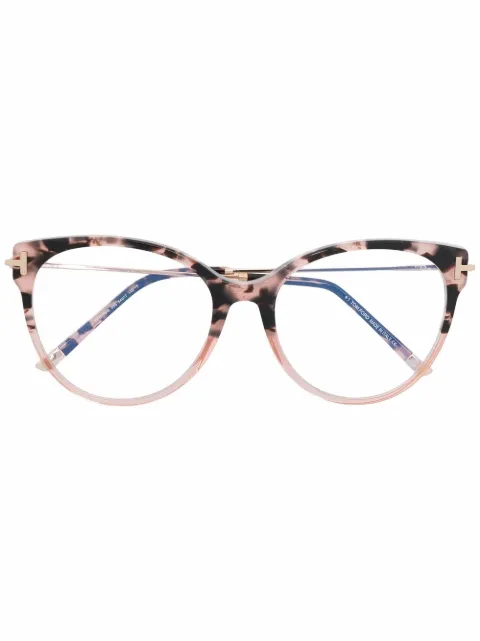 TOM FORD Eyewear polished-effect cat-eye frame sunglasses Pink FT5770B