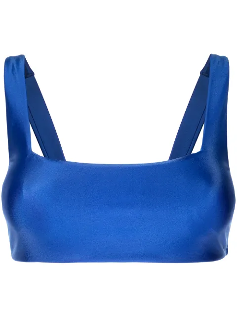 Duskii Jackie square-neck bikini top Blue DLT21052NB