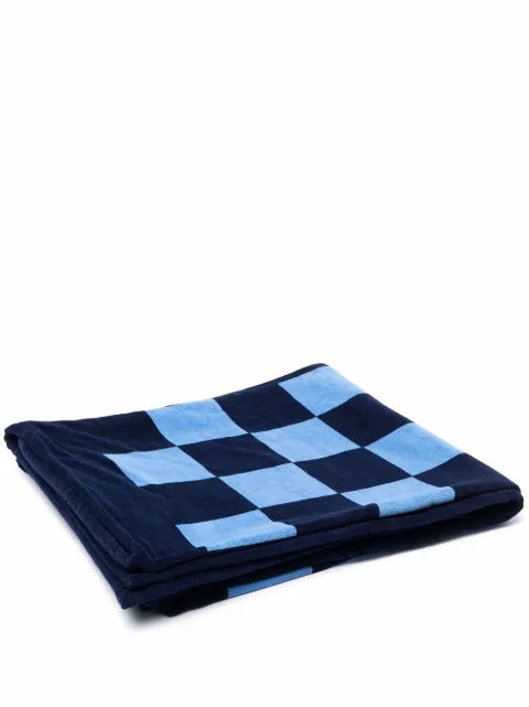 CHANEL Pre-Owned 2010 CC check-print beach towel Blue CHA1200CF