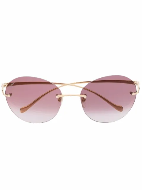 Cartier Eyewear round frame sunglasses Gold CT0038RS001