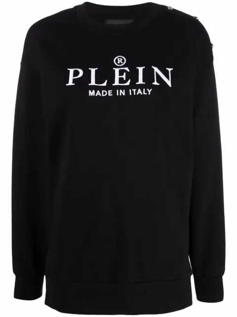 Philipp Plein logo-print sweatshirt Black SABCWJO0741PJO002N