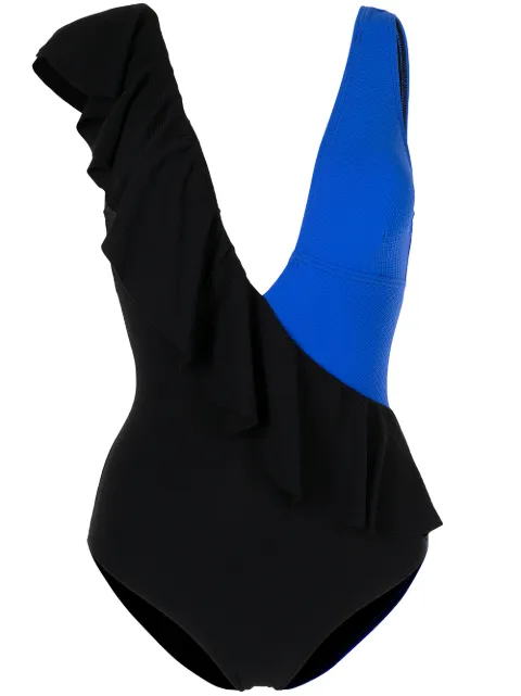 Duskii Claire two-tone swimsuit Black DLO21070BB