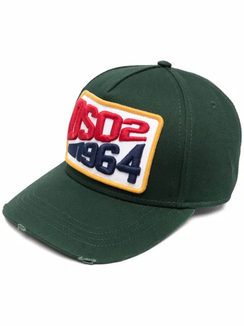 DSQUARED2 1964 logo-patch cap Green BCM055105C00001
