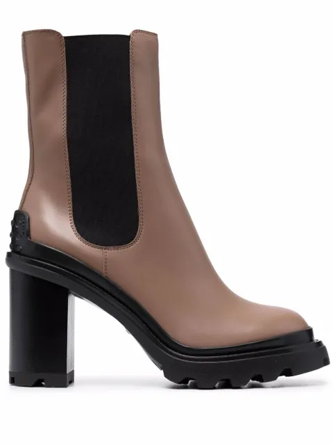 Tod's block-heel Chelsea boots Brown XXW04H0EO60GOC