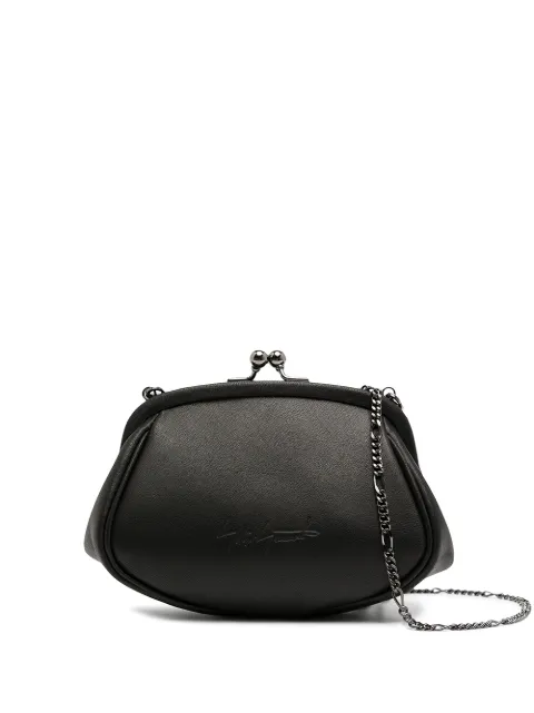 Discord Yohji Yamamoto clasp leather shoulder bag Black DAA91792
