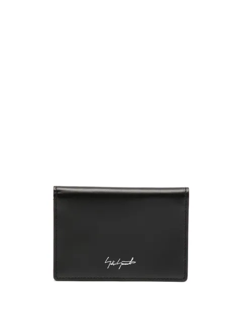 Discord Yohji Yamamoto logo-print bi-fold leather wallet Black DAA95793